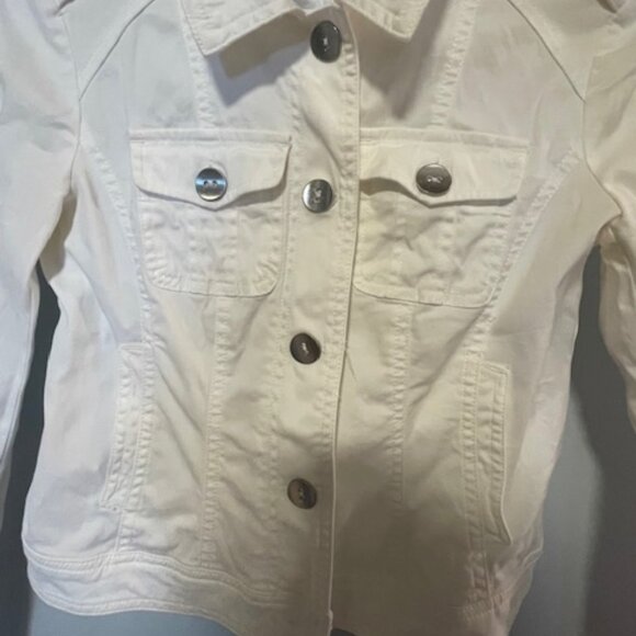 WHBM Cropped White Jacket - Picture 1 of 3